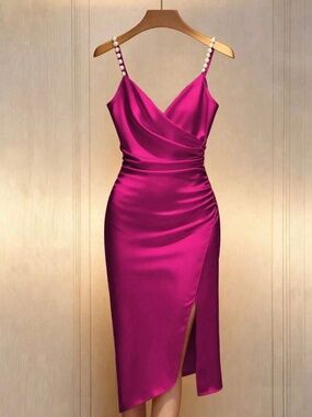 Plus Size Classy Silk Dress
